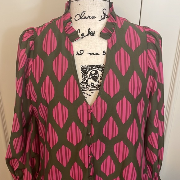 J. Marie Napa button front tiered mini dress - Picture 3 of 6